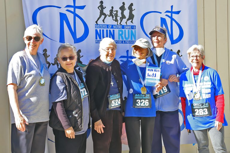 Crossing the Finish Line… Nun Run 2022! Sisters of Notre Dame U.S.A.