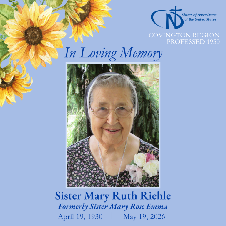 Mary Ruth Ridge Sister Mary Ruth Riehle, SND (formerly Sister Mary Rose Emma) - Sisters ...